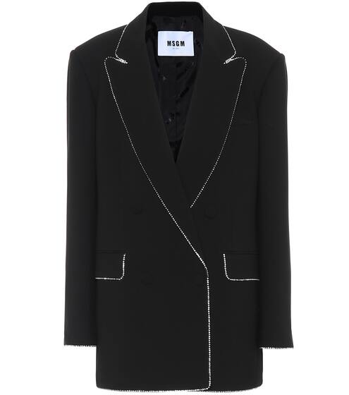 Embellished crêpe blazer | MSGM