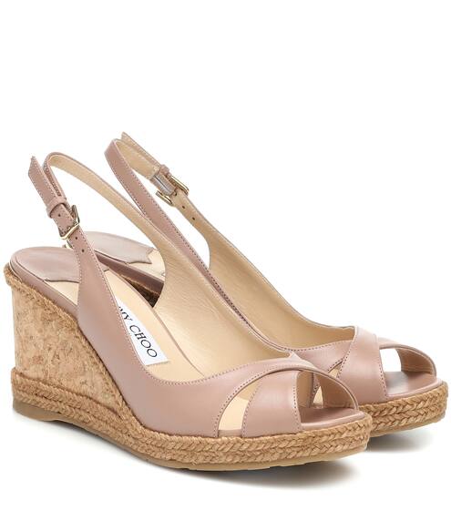 Wedge-Sandalen Amely 80 aus Leder | Jimmy Choo