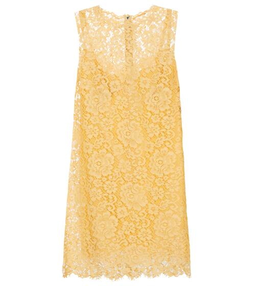 فستان قصير من الدانتيل | Dolce & Gabbana