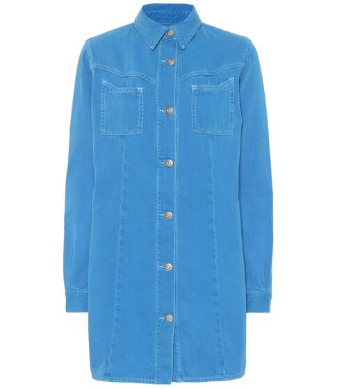 Denim shirt dress | Ganni