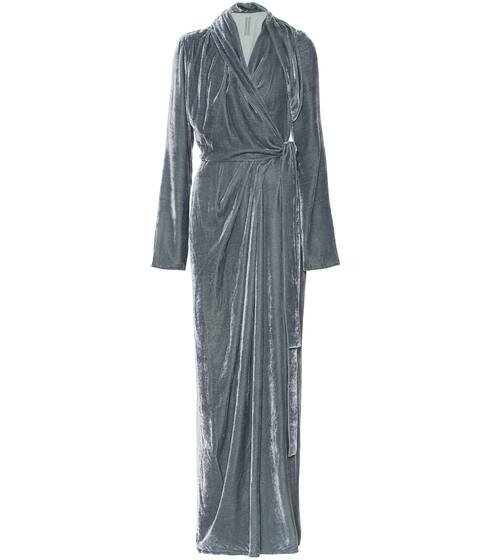 Velvet wrap gown | Rick Owens