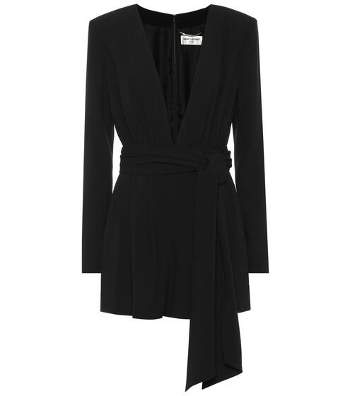 Crêpe sablé playsuit | Saint Laurent