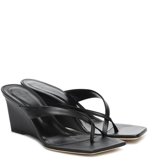 Theresa leather wedge sandals | By Far