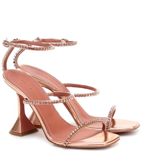 Gilda metallic-leather sandals | Amina Muaddi