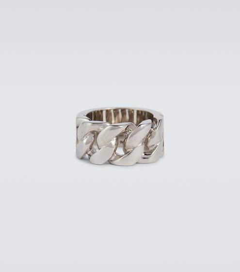 Metallic chain ring | Alexander McQueen