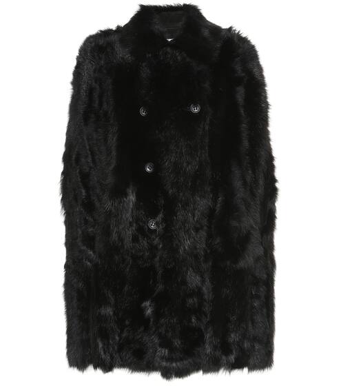 Reversible shearling cape | REDValentino