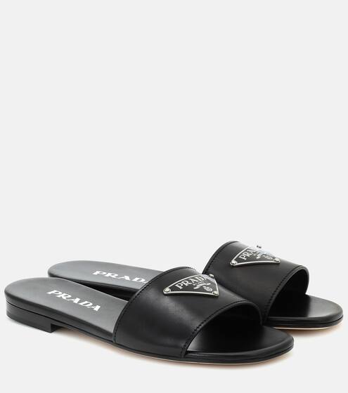 Leather slides | Prada