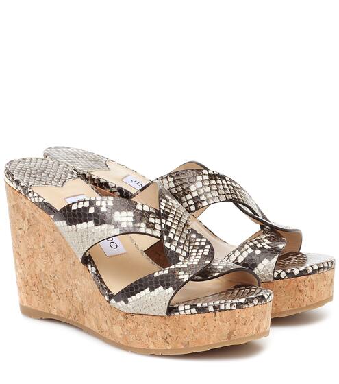 Atia 100 leather sandals | Jimmy Choo