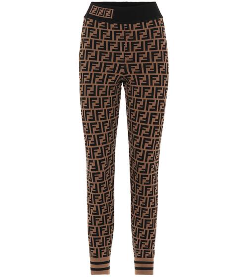Double F knitted leggings | Fendi