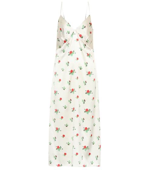 June floral silk-satin slip dress | Bernadette