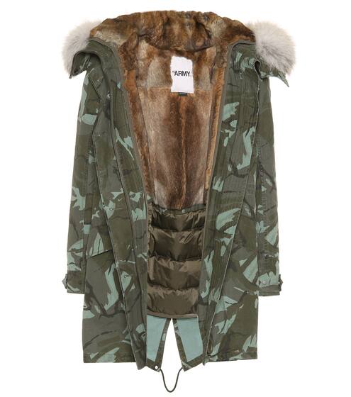 Army fur-trimmed cotton parka | Yves Salomon