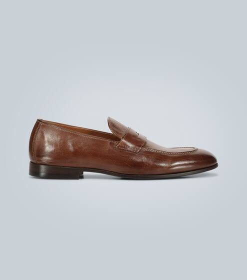 Leather penny loafers | Brunello Cucinelli