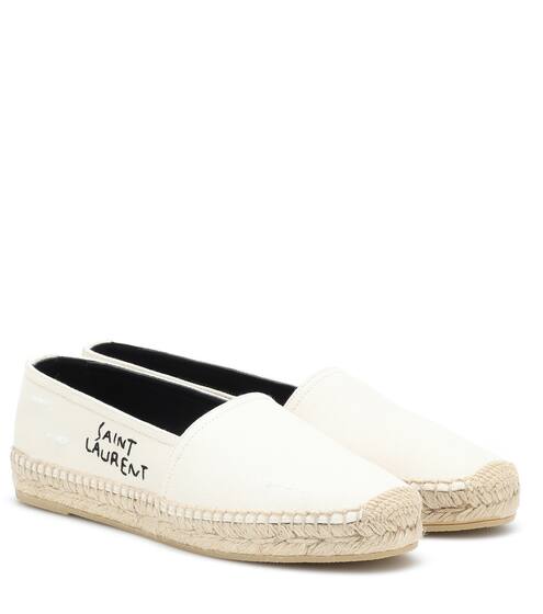 Embroidered cotton espadrilles | Saint Laurent
