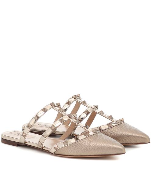 Valentino Garavani Rockstud leather slippers | Valentino