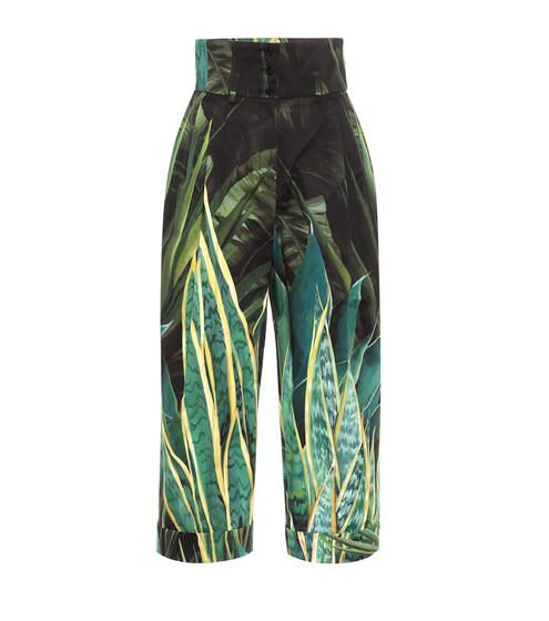Pantaloni a stampa in cotone stretch | Dolce & Gabbana