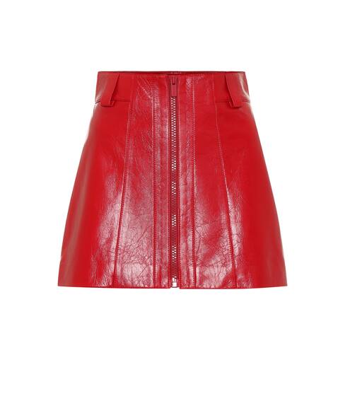 Leather miniskirt | Miu Miu