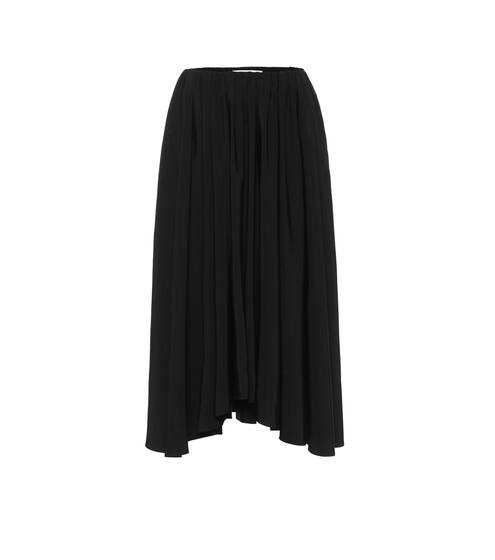 Pleated cotton-poplin midi skirt | Jil Sander