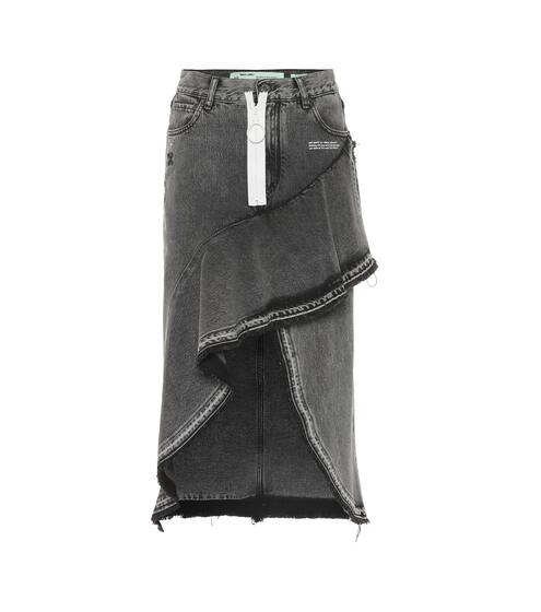 Asymmterical denim skirt | Off-White