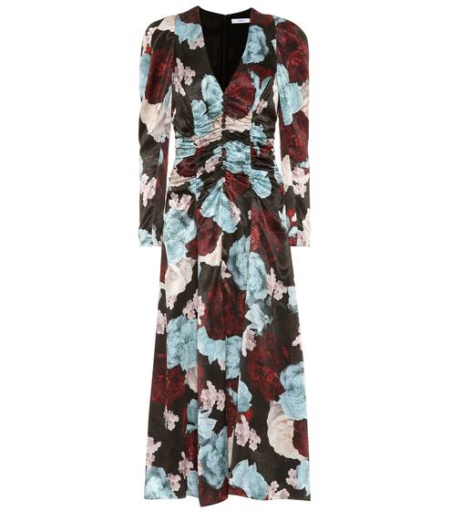 Abito Annalee a stampa floreale in raso | Erdem