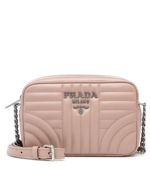 Diagramme leather shoulder bag | Prada