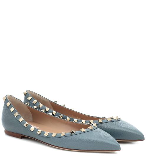 Valentino Garavani Rockstud leather ballet flats | Valentino