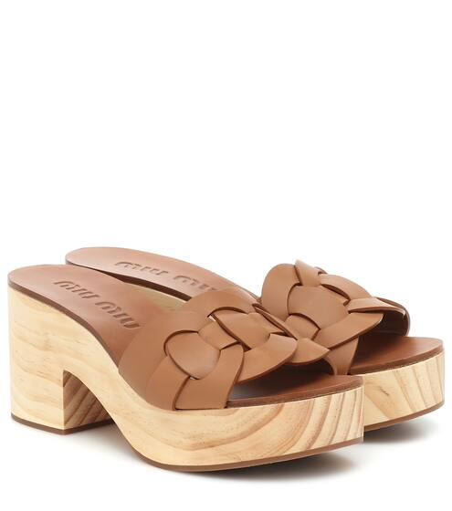 Leather sandals | Miu Miu