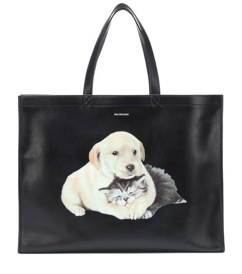 Puppy and Kitten leather tote | Balenciaga