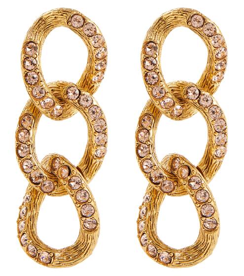 Embellished chain-link earrings | Oscar de la Renta