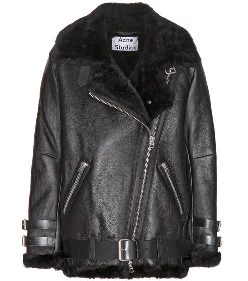 Velocite shearling-lined leather jacket | Acne Studios