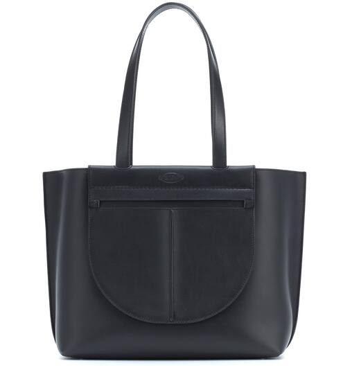 Pocket Medium leather shopper | Tod's