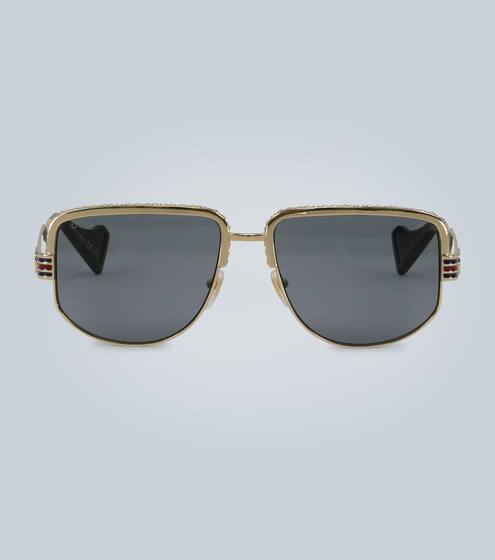Web detail sunglasses gold | Gucci