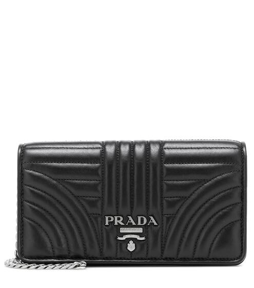 Diagramme leather clutch | Prada