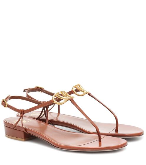 Valentino Garavani VLOGO leather sandals | Valentino