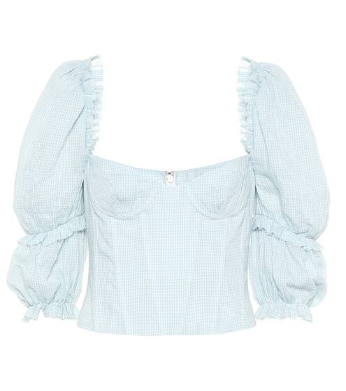 Exclusive to Mytheresa – Oceanic gingham cotton top | Brock Collection