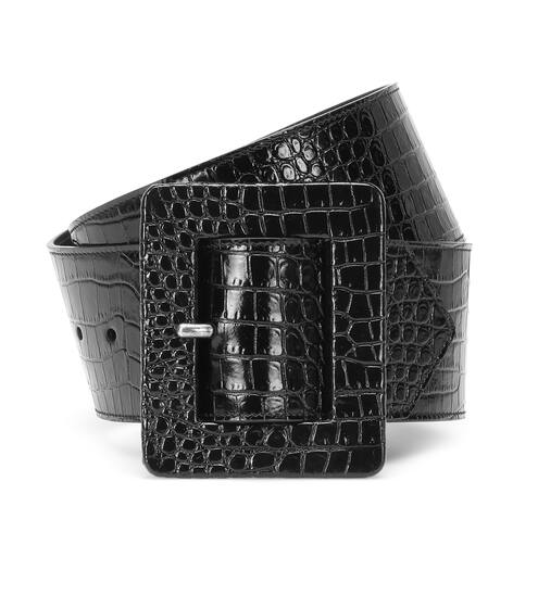 Embossed leather belt | Saint Laurent