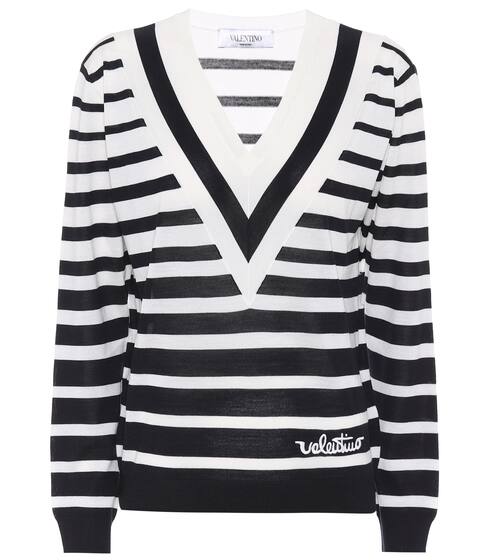 Striped virgin wool sweater | Valentino