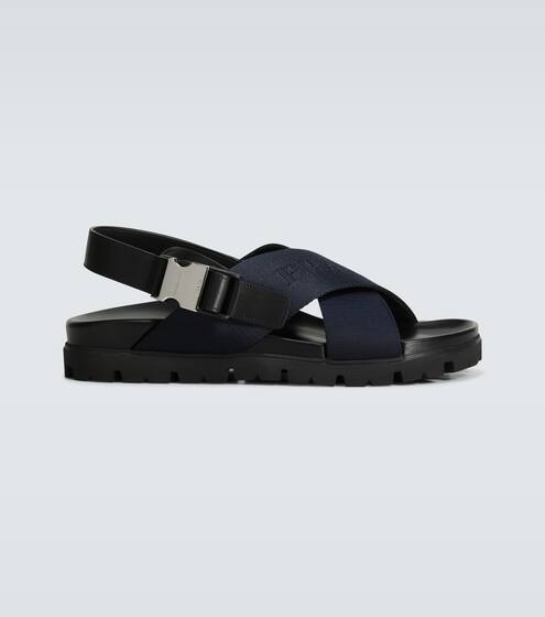 Crisscross sandals with buckle | Prada