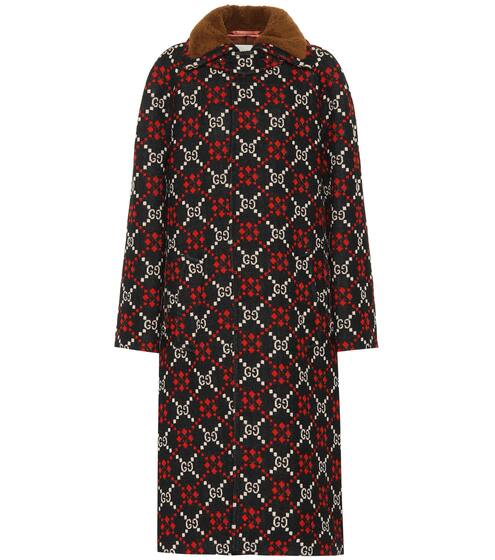 GG Diamond wool cape coat | Gucci