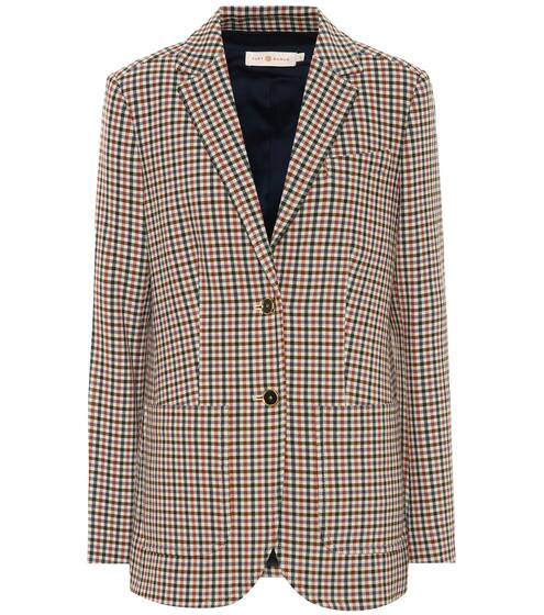 Checked single-breasted blazer | Tory Burch