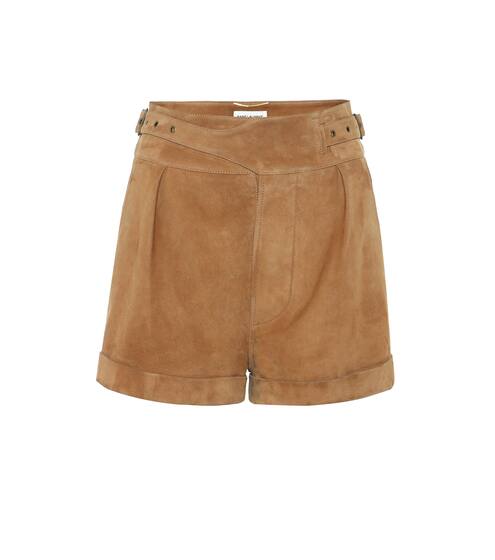 High-rise suede shorts | Saint Laurent