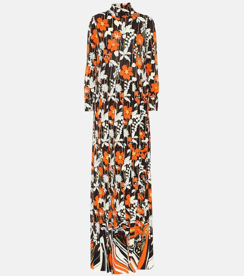 Turtleneck floral maxi dress | Prada