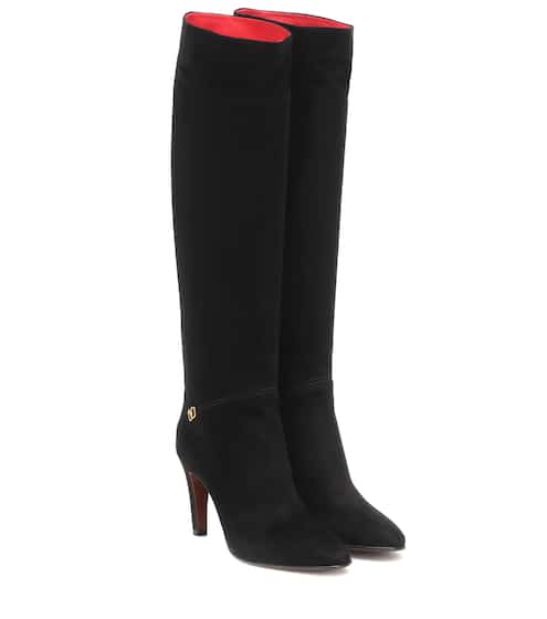 Valentino Garavani VLOGO suede knee-high boots | Valentino