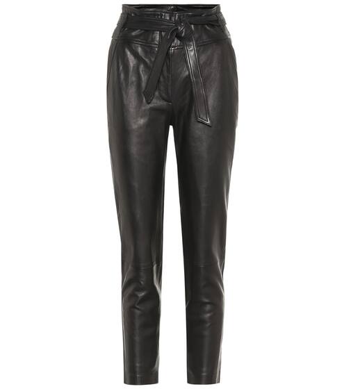 Faxon high-rise leather pants | Veronica Beard