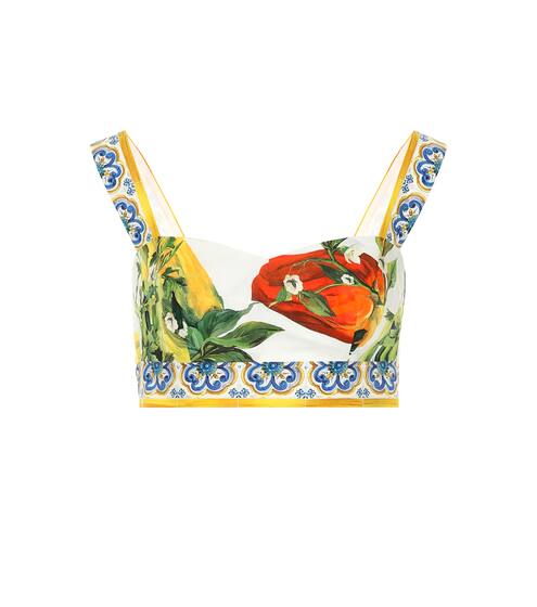 Printed cotton bralette | Dolce & Gabbana
