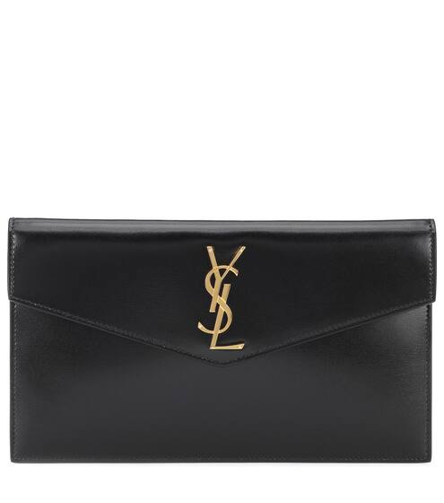 Uptown leather clutch | Saint Laurent