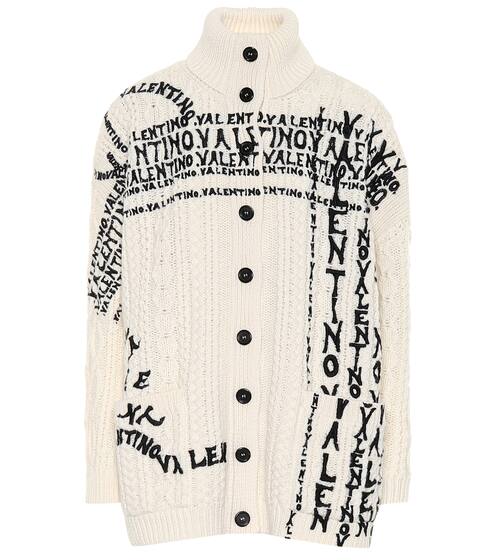 كارديغان من الصوف الخام | Valentino