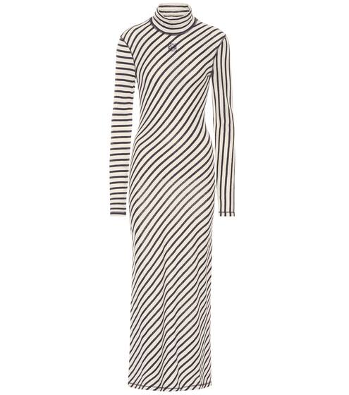 Striped cotton maxi dress | Loewe