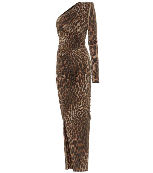 Abito lungo a stampa leopardo in jersey | Alexandre Vauthier