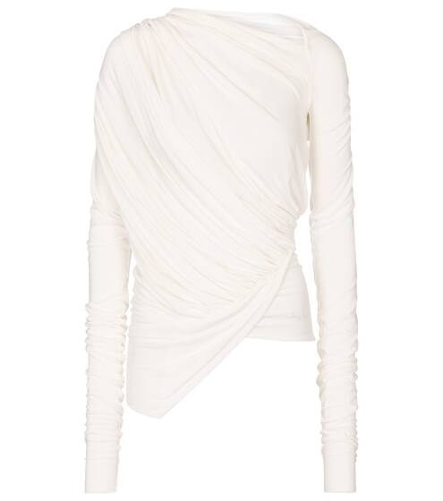 Lilies draped asymmetric top | Rick Owens