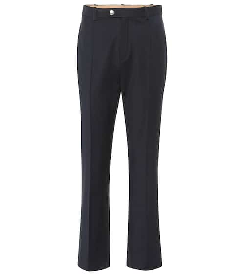High-rise straight wool-blend pants | Chloé